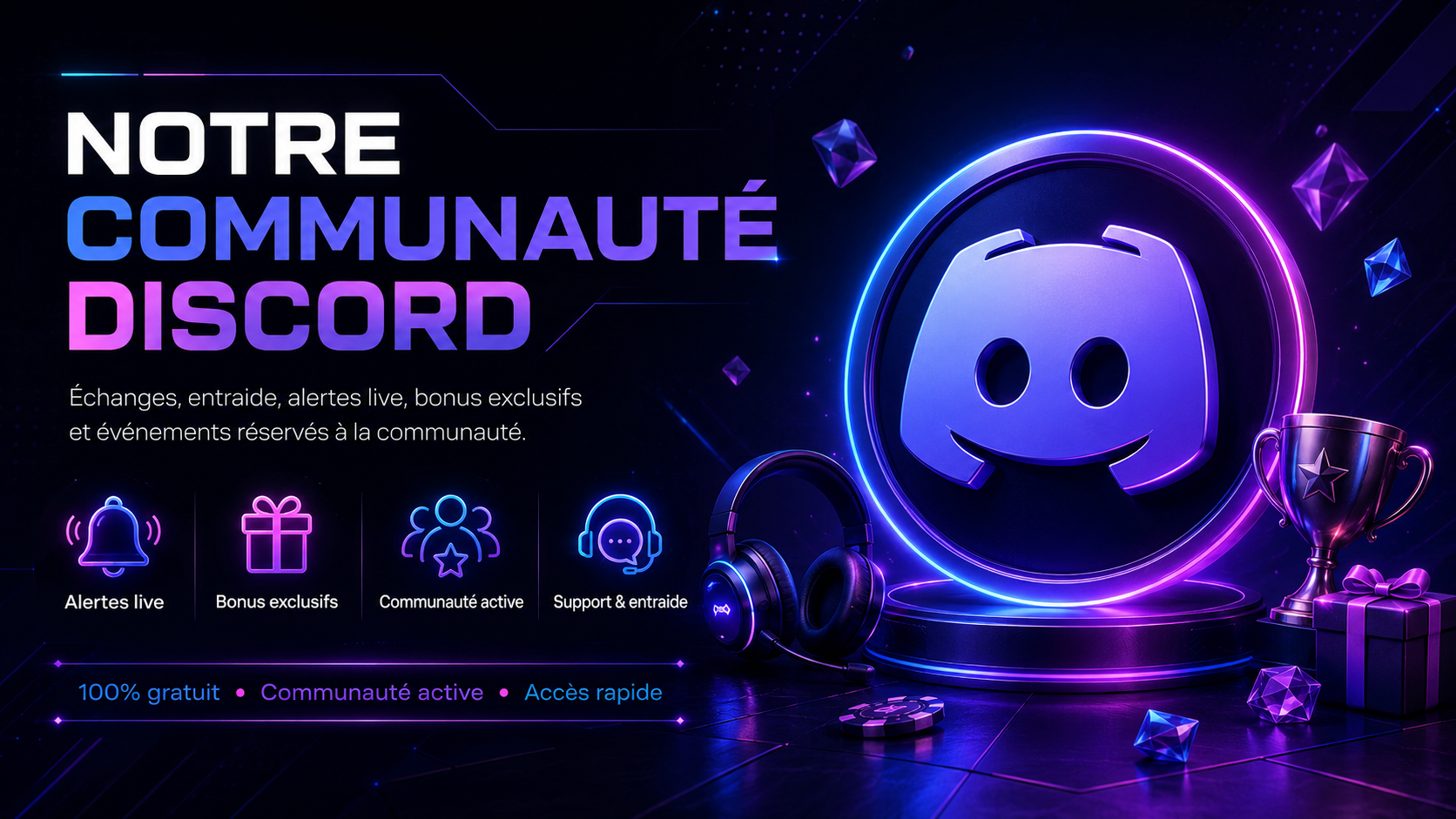 Bannière Discord DropCashCasino